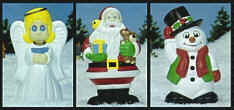 18 inch  Angel, Santa, Snowman (12/4ea) - Illuminated - Item Number GF C4781CP by General Foam Plastics Corp
